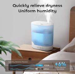 YOGIN Air Humidifier for Bedroom, 3L Top-Fill Cool Mist Humidifier&essential Oil