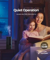 Humidifiers for Bedroom, Cool Mist Humidifiers for Babies, 1.0L Quiet Ultraso…