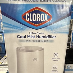 Clorox Ultra Clean Cool Mist Humidifier UV LED Light Filter-Free Top-Fill 4L