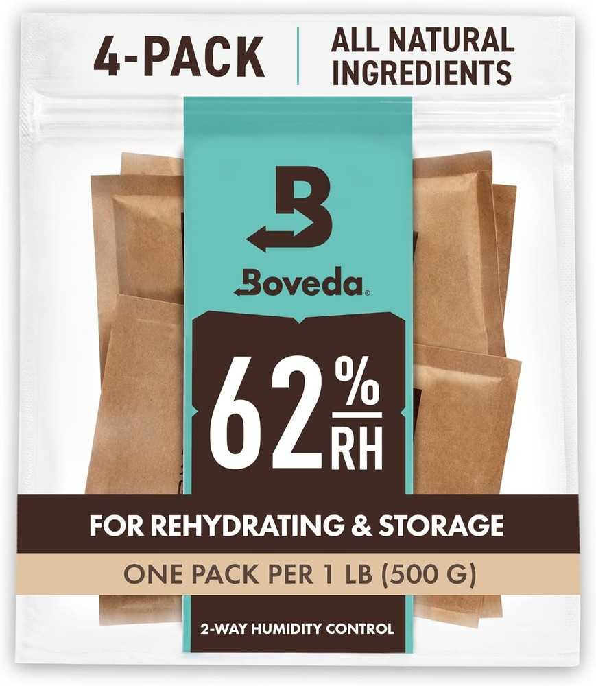 62% Two-Way Humidity Control Packs For Storing 1 lb – Size 67 – 4 Pack –