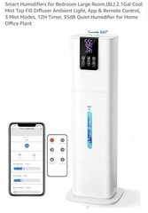 8L Smart Humidifier for Large Room Bedroom Hiswelle