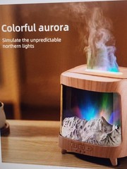 1 Pc Aurora Aroma Diffuser Humidifier 3 In 1 With Flame Effect,7 Color Night…