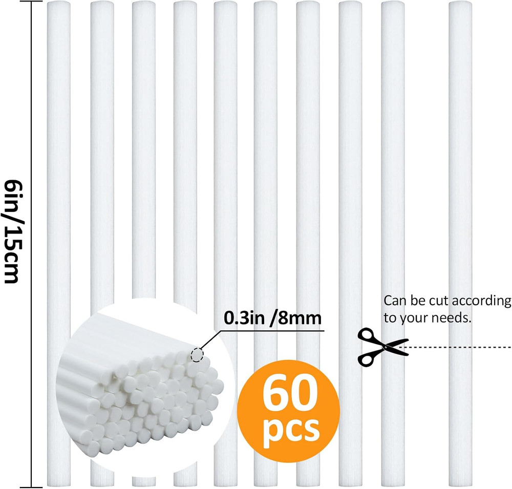 60 Humidifier Stick Filter Refill – 6″ Mini Air Diffuser Pure Wicks | Cotton …
