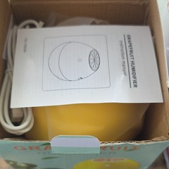 Grapefruit Ultrasonic Tabletop Humidifier Color Changing Light USB Yellow