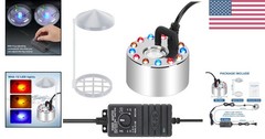 LED Fog Atomizer – 350ml/H Water Fountain Mist Maker for Halloween & Decor