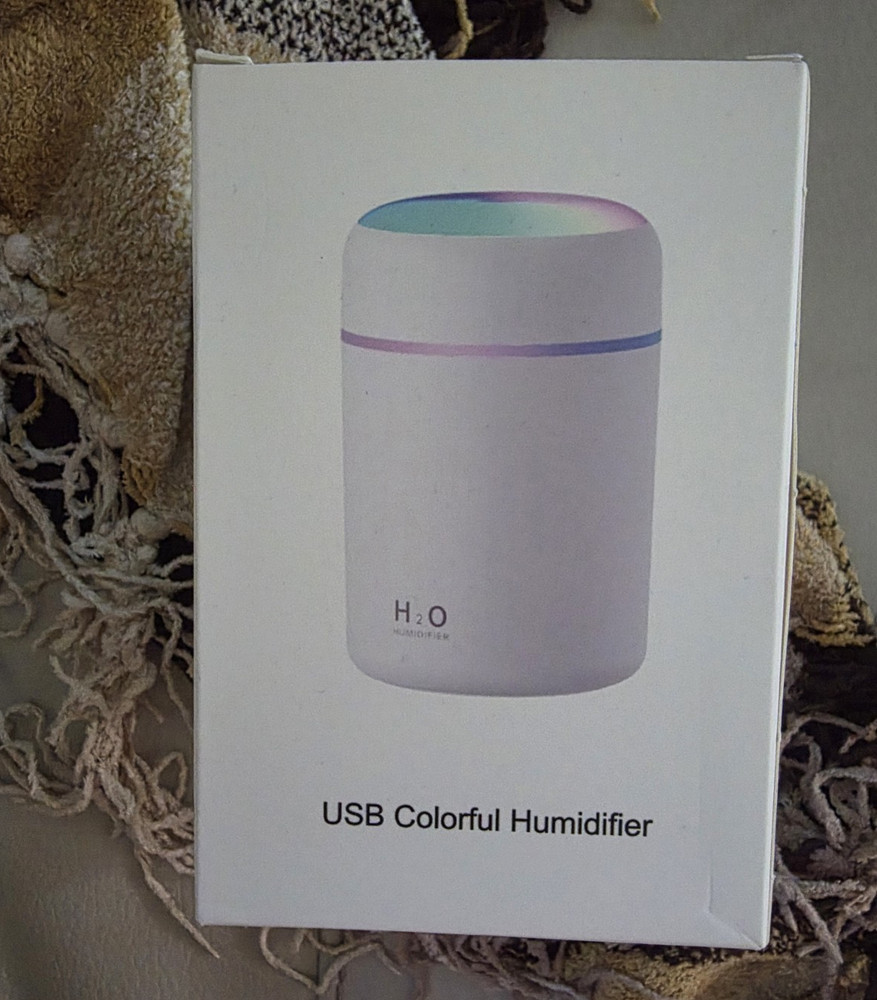CXJ-9S Portable Ultrasonic USB Tabletop Humidifier White 300mL LED 5V