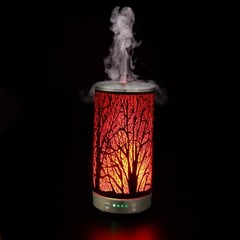 Ultrasonic metal humidifier LED humidifier suitable for bedroom Christmas gifts