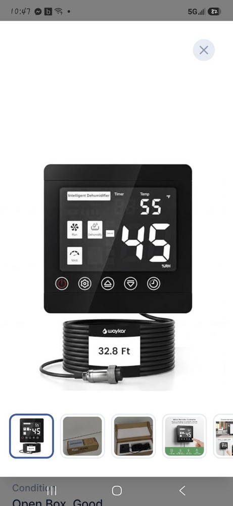 Waykar Remote Control for AFW Series Dehumidifiers – Digital Humidity & Temperat