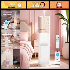 Smart Cool Mist Humidifier 2.1Gal for Large Rooms, WiFi & Voice Control, Pink