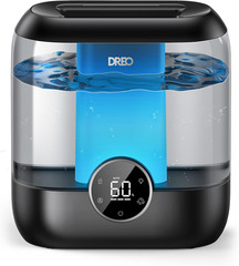 DREO 6L Humidifiers for Bedroom, 60H Runtime, 28 dB Quiet, HM524, Black