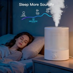 MEGAWISE 3.5L Cool Mist Humidifier with Top Refill – 7 Night Light Colors