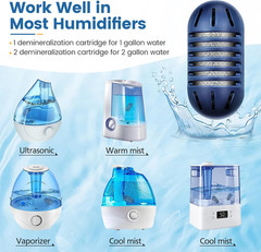 Demineralization Cartridge for Homedics Ultrasonic Humidifiers: 12-Pack Deminera