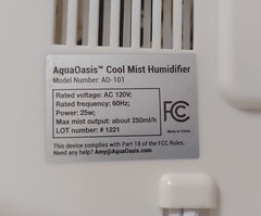 AquaOasis Cool Mist Humidifier is a personal ultrasonic humidifier