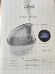 Pure Enrichment MistAire Silver Ultrasonic Cool Mist Humidifier 1.5 L