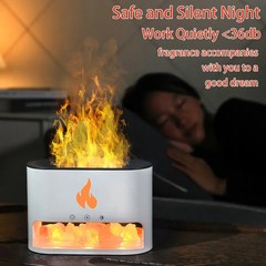New Fireplace Humidifier Crystal Salt Rock Fire Lamp 7 Color Flame Aroma Volcano