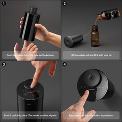 Airversa Waterless Diffuser for Essential 2.74 x 5.04 x inches, Black