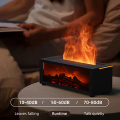 Fireplace Aroma Diffuser Creative Flame Humidifier Waterless Auto-Off Protection