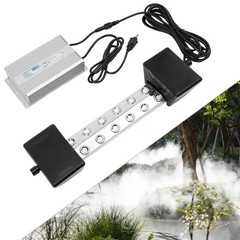 12-Head 110V Ultrasonic Mist Maker Kit Pond Fogger Mister Machine w/2 Buoy NEW!