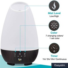Essential Oil Diffuser 500ML Cool Mist Humidifier 7 LED Lights Timer