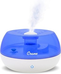 Crane EE-5951 Ultrasonic Cool Mist Humidifier 0.2 Gal Blue & White – Quiet Baby