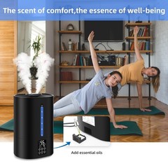 6L Cool & Warm Humidifier for Bedroom & Plants, Top Fill, Quiet, Auto Mode, 360°