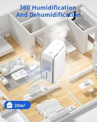 Portable 3 in 1 Air Purifier, Humidifier & Dehumidifier for Bedrooms & Basements