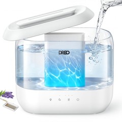 DREO 4L Humidifiers for Bedroom, 36H Runtime, 28 dB Quiet, HM311 4L, White