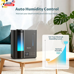 8L Humidifiers for Bedroom, Warm & Cool Mist for Large Room Home Top Fill Ultra