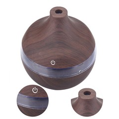 300ml Wood Grain USB Humidifier Colorful LED Night Light Mist Maker For Offic US