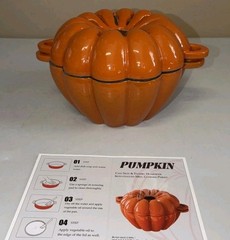 Wood Stove Steamer, Cast Iron Fireplace Humidifier, Pumpkin New In Box