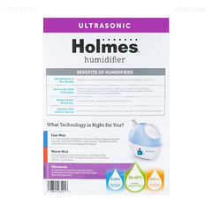 Holmes Ultrasonic Cool Mist Humidifier | Filter-Free | Quiet | 18 Hrs Runtime |