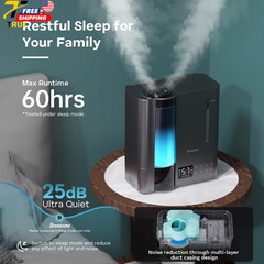 8L Humidifiers for Bedroom, Warm & Cool Mist for Large Room Home Top Fill Ultra
