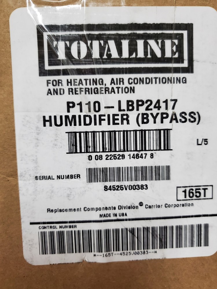 New Totaline Model P110-LBP2417 Large Bypass Humidifier