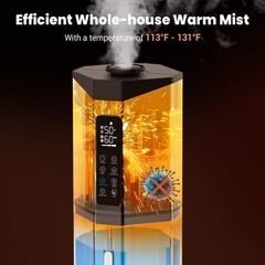 Humidifier Large Room 2.38Gal Cool & Warm Mist,Top Fill 60H Large Home