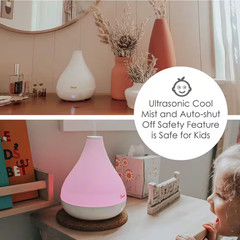 0.35 Gal. 2-In-1 Ultrasonic Cool Mist Humidifer & Aroma Diffuser for Small Rooms