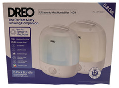 New DREO Ultrasonic Cool Mist 0.8 Gal. Humidifier, 2-pack, 1952513 DR-HHM009