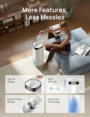 DREO 16L Smart Humidifier Large Room 1000 Ft², 130H Cool Mist Air Humidifiers fo