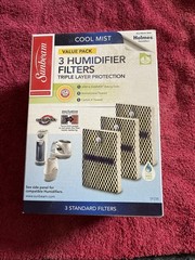 Sunbeam SF235 Holmes E Cool Mist Humidifier Replacement Filters NEW Pack of 3