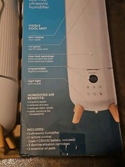 HoMedics Ultrasonic Humidifier – Large Deluxe Air Humidifiers UHF-CMTF90 op box