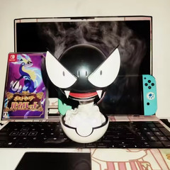 Creative Anime Ghost Figure Humidifier Night Light Purple Mist LED Gamer Room