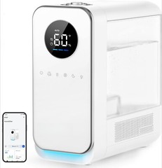 Bedroom Humidifier, Smart Silent Cool Mist Humidifier, 50 Hour Run Time, 5 Liter