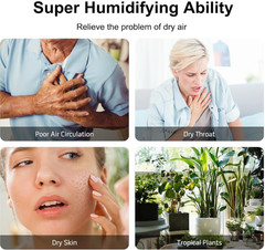 Humidificador 6L niebla fría 50h silencioso recarga superior hogar dormitorio