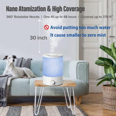 Humidificadores de vapor frío de recarga superior saludables para el dormitorio