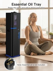 10L Cool Mist Humidifier Top Fill Quiet Ultrasonic 60H Large Room Black