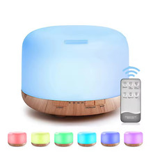 500ML USB Wood Grain Aroma Diffuser, Essential Oil Diffuser, Air Humidifier
