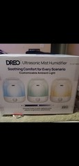Dreo Ultrasonic Mist Humidifier 2pack 409 Aromatherapy Compatible 3 Mist Setting