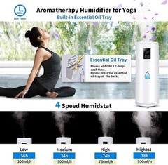 Humidifier 2000sqft 17L 4.5Gal Top Fill 4 Speed Mist
