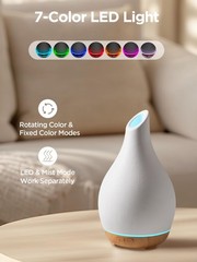 InnoGear Essential Oil Diffuser, 150ml Ceramic Diffuser Medium, White