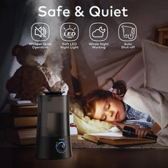 4L Cool Mist Ultrasonic Humidifier & Oil Diffuser – Whisper Quiet for Baby