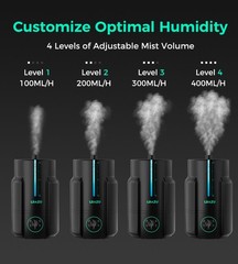 6L/1.6 Gal Reptile Fogger Humidifier, Misting System for Reptiles with Extend…